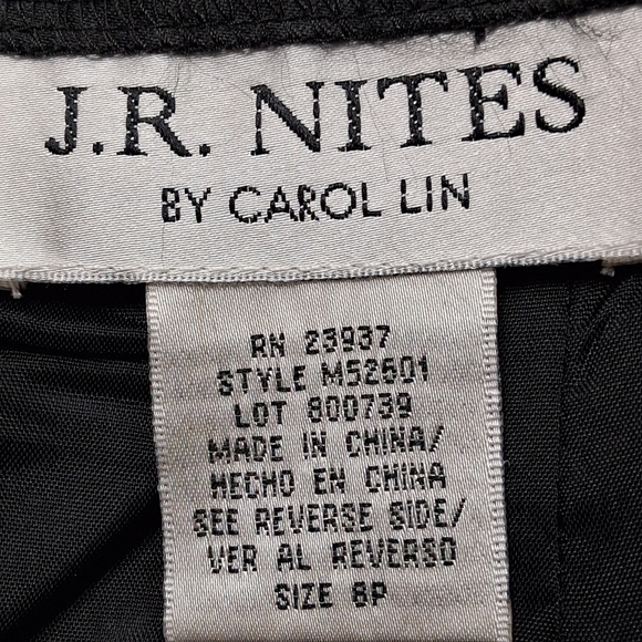 NWT J.R. Nites Black Pleated Formal Midi Skirt   Size 8P - Picture 13 of 14